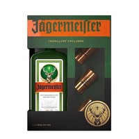 cdf会员购：Jagermeister 德国野格 利口酒 口杯礼盒（1000ml+Shot杯*3）