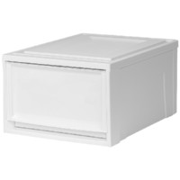 IRIS 爱丽思 收纳箱可叠加塑料抽屉式收纳箱储物箱内衣收纳盒 47L 白色BC-500