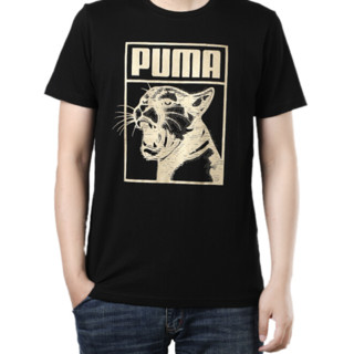 PUMA 彪马 Graphic 男子运动T恤 598245-01 黑色/金色 M