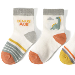 miaoyoutong 妙优童 A1004 儿童袜子 5双装 火山恐龙 S