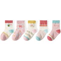miaoyoutong 妙优童 A1004 儿童袜子 5双装 小蜜蜂 XS