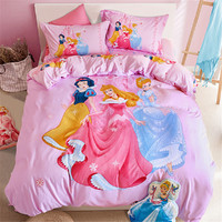 Disney 迪士尼 儿童床上三件套单人上下铺男孩床单被套卡通磨毛床品四件套