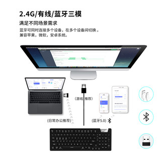 Monka 魔咖AE98 客制化机械键盘Gasket热插拔个性diy无线蓝牙三模 Gasket-白色三模版(RGB)-95键-热插拔 提前段落轴-海盐轴