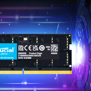 Crucial 英睿达 DDR5 4800MHz 笔记本内存 普条 64GB 32GB*2 CT2K32G48C40S5