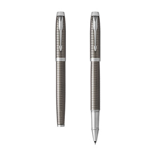 PARKER 派克 IM系列 拔帽宝珠笔 金属灰格纹 0.7mm 单支装