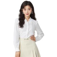 Roem 罗燕 女士长袖衬衫 RCYWC6201B 象牙白色 S