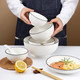 惠寻 京东自有品牌 16件套欧式竖纹黑线家用碗碟餐具套装