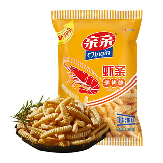 Qinqin 亲亲 非油炸虾条烧烤味80g休闲膨化薯片怀旧零食批发特产食品