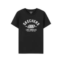 SKECHERS 斯凯奇 L220B114/0018 男童T恤 碳黑 120cm