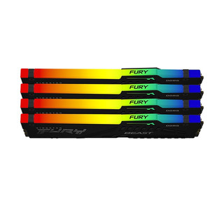 Kingston 金士顿 FURY Beast野兽系列 DDR5 6000MHz RGB 台式机内存 灯条 黑色 32GB 16GBx2 C40