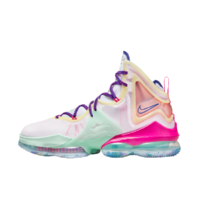 NIKE 耐克 LeBron 19 EP 男子篮球鞋 DH8460-900 白绿粉 42.5