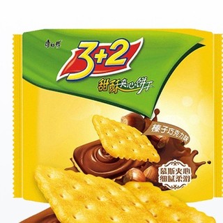 康师傅 3+2 甜酥夹心饼干 榛子巧克力味 240g