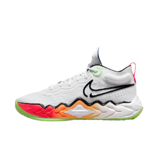 NIKE 耐克 Air Zoom G.t. Run Ep 中性篮球鞋 DX4110-101 白色/黑/白色/冲击绿/赛车粉/荷兰橙 44.5