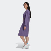adidas 阿迪达斯 三叶草女装冬季长袖连衣裙HG6659 科技紫