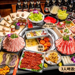 限北京!宴鸭亭·北京烤鸭鲜货火锅 3人啤酒火锅套餐