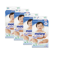 moony 腰貼型嬰兒紙尿褲 L 54片*4包透氣