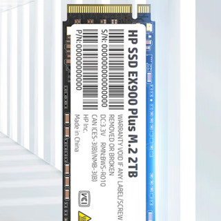 HP 惠普 EX900 Plus NVMe M.2 固态硬盘 2TB（PCI-E3.0）