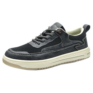 cabbeen卡宾男士低帮休闲鞋kb321125248黑色38