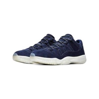 AIR JORDAN 正代系列 Air Jordan 11 Low 男子篮球鞋 AV2187-441 蓝麂皮 46