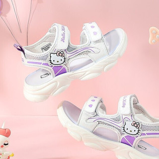 Hello Kitty 凯蒂猫 K252A5016 女童凉鞋 米紫 30码