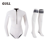 GULL 连体修身潜水服女长筒袜套装性感显瘦防晒紧身冲浪服浮潜装备