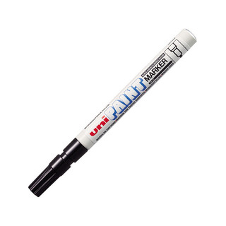 uni 三菱铅笔 PX-21 单头油性记号笔 黑色 12支装