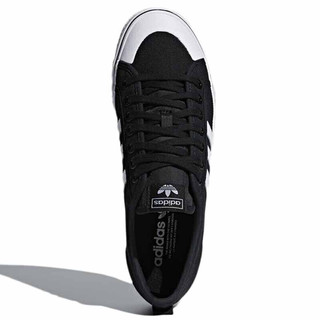 adidas ORIGINALS Nizza 中性运动帆布鞋 CQ2332 一号黑/白 39