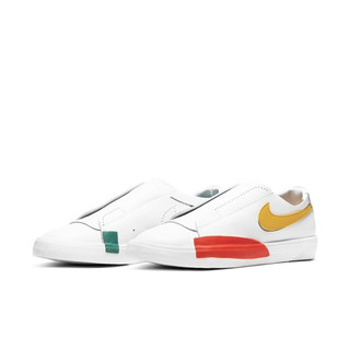 NIKE 耐克 Blazer Slip 女子休闲运动鞋 CJ1651-101 白色/黄色/橙色 38