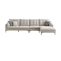 QuanU 全友 102707 布艺沙发 1+3+反向转 浅灰色