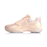 LI-NING 李宁 战戟TD 女子羽毛球鞋 AYTQ012-2 荧光橘粉/标准白 35.5