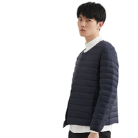YAYA 鸭鸭羽绒服 男士短款羽绒服 DRD07A0010 藏青 S