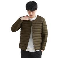 YAYA 鸭鸭羽绒服 男士短款羽绒服 DRD07A0010 军绿色 XXXL