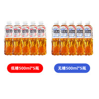 SUNTORY 三得利 无糖/低糖乌龙茶500ml*5瓶 茶饮料奶茶搭档