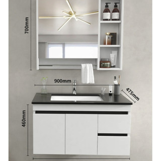 horow 希箭 新款升级岩板肤感智能浴室柜 80cm