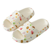 TZLDN 利达妮 男女款拖鞋 LDN0609-A3 印花白 38/39