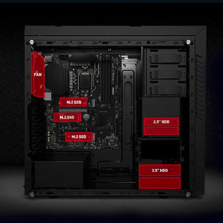 MSI 微星 十代酷睿版 组装电脑（黑色、256GB SSD、酷睿i5-10400F、GTX 1660S 6G、8GB)