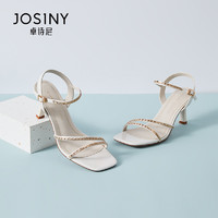 Josiny 卓诗尼 女士百搭时尚高低跟凉鞋