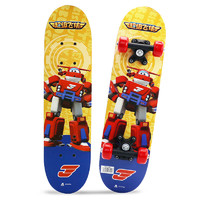 超级飞侠 儿童滑板classic2-6岁 四轮双翘板 入门初学者代步枫木滑板  乐迪红