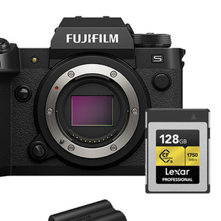 FUJIFILM 富士 X-H2S APS-C画幅 微单相机 黑色 单机身+CF存储卡 128GB（1750M/s）