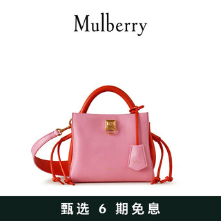 Mulberry 玛珀利 2020新款女包Mini Iris系列单肩斜挎手提包RL6735 粉-橙色