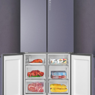 Haier 海尔 智享系列 BCD-656WGHTDV9N9U1 风冷十字对开门冰箱 656L 烟青紫
