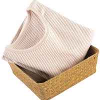 bban 比比安 STD-81005-1 儿童内衣裤套装 浅咖色条纹 100cm