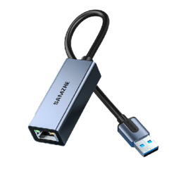 SAMZHE 山泽 USB3.0网卡千兆转网口网线转接头 适用苹果Mac华为小米笔记本电脑转RJ45网线接HWK02