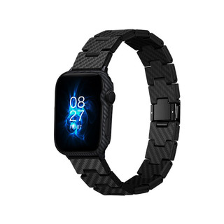 pitaka 苹果Apple Watch Series 7/6/SE/5智能手表 纯碳纤维手表表带 Retro复古款表带+表壳【40mm】