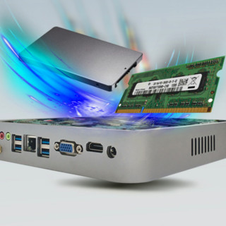 Hasee 神舟 mini PC5 五代赛扬版 商用台式机 灰色 (赛扬N5095、核芯显卡、8GB、240GB SSD)
