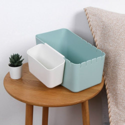 卫亮收纳用品_卫亮 桌面分类垃圾桶 浅蓝色多少钱-什么值得买