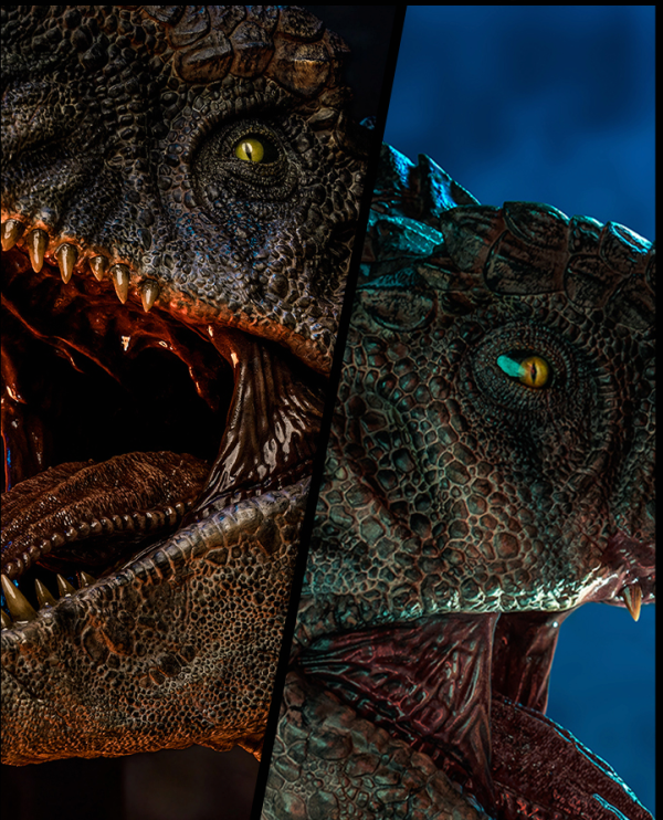 infinitystudio开天工作室x环球影城侏罗纪世界3巨兽龙雕像壁挂