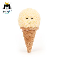 jELLYCAT 邦尼兔 ICE6VAN 迷人香草冰淇淋毛绒玩具 黄色 18cm