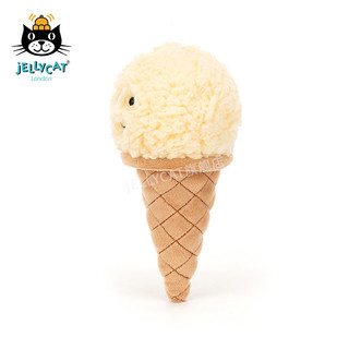 jELLYCAT 邦尼兔 ICE6VAN 迷人香草冰淇淋毛绒玩具 黄色 18cm