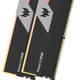 PREDATOR 宏碁掠夺者 Vesta II 炫光星舰系列 DDR5 5200MHz RGB 台式机内存 灯条 黑色 32GB 16GB×2